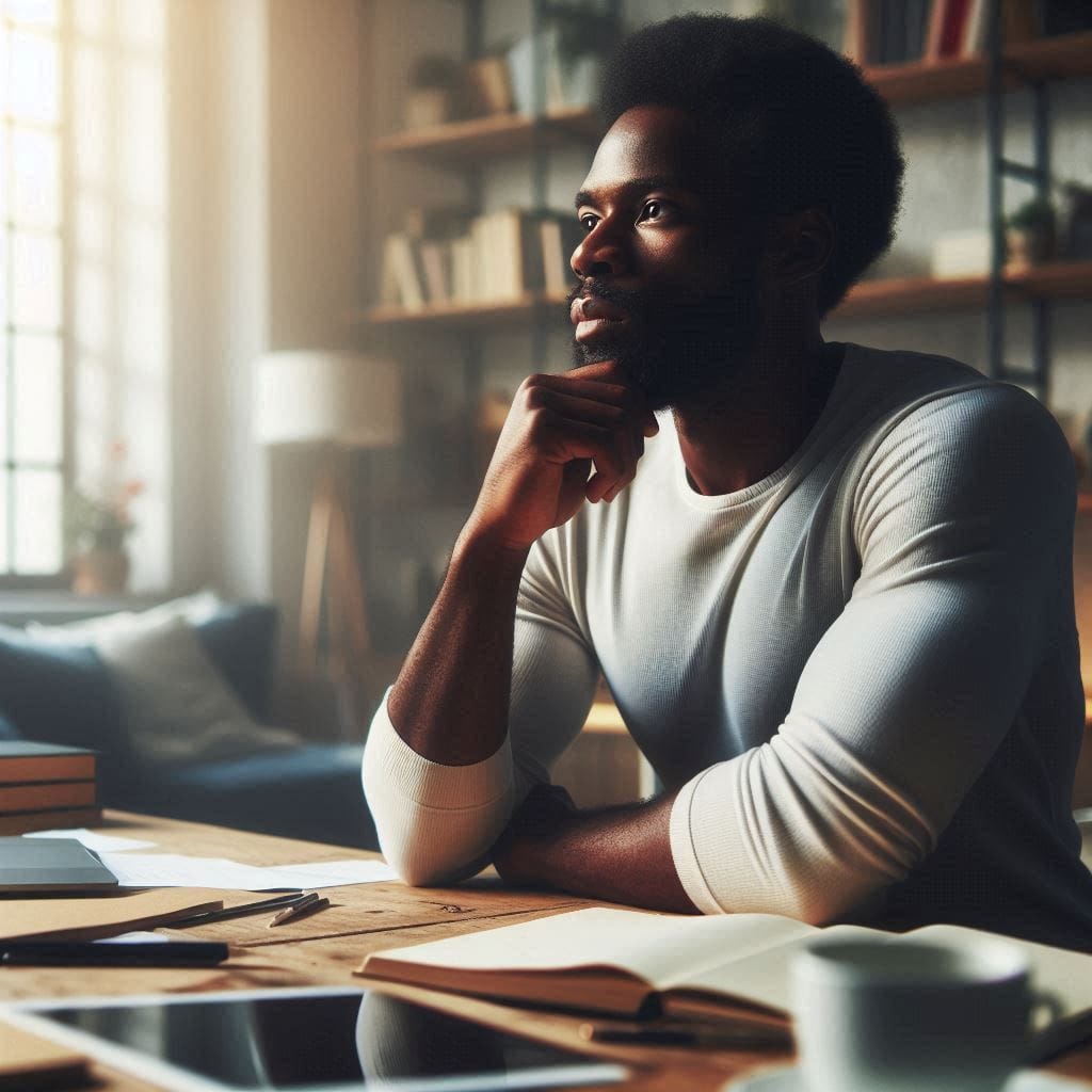 An entrepreneur contemplating on validating a business idea